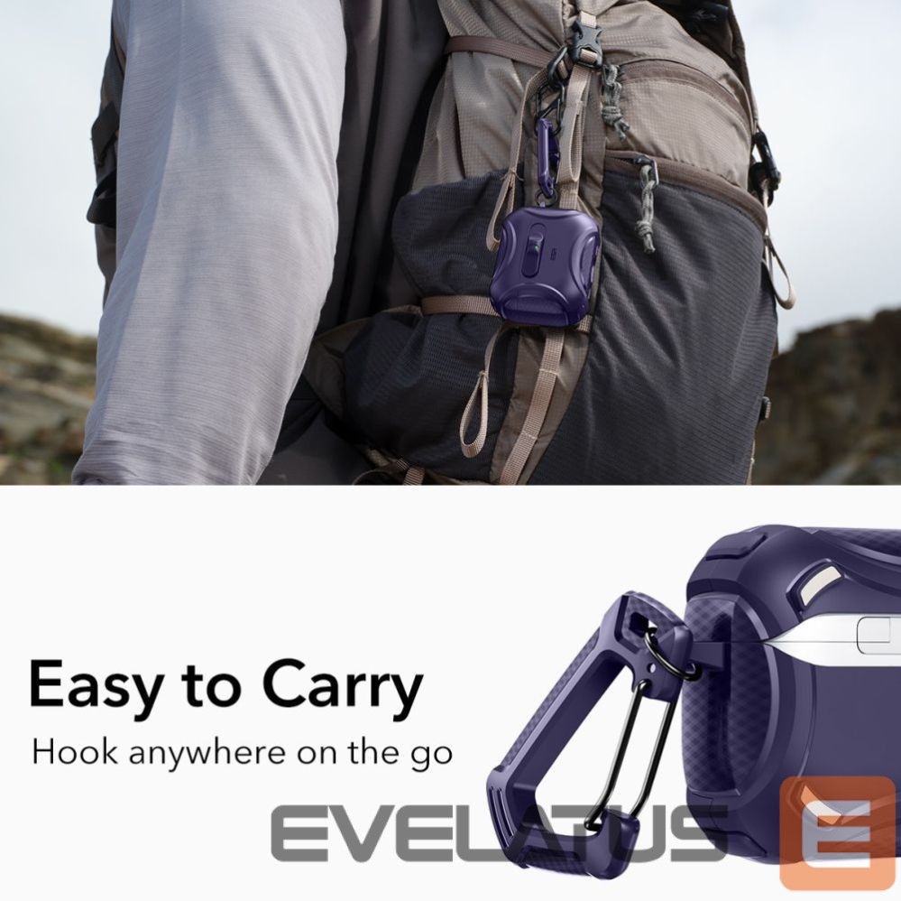 Kitos prekės ESR ESR Cyber FlickLock MagSafe Case for AirPods Pro 3 - Purple