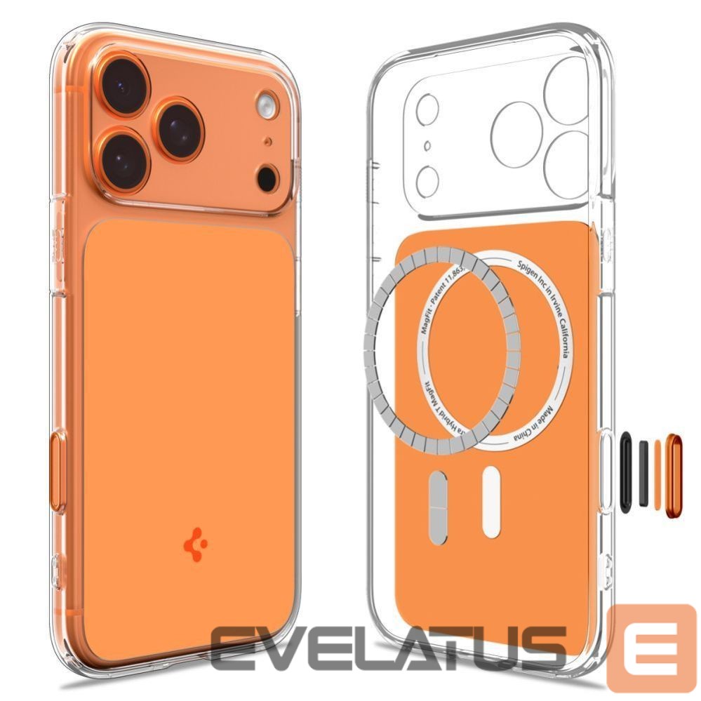 Kitos prekės Spigen Spigen Thin Fit MagSafe Case for iPhone 17 Pro - Transparent Orange