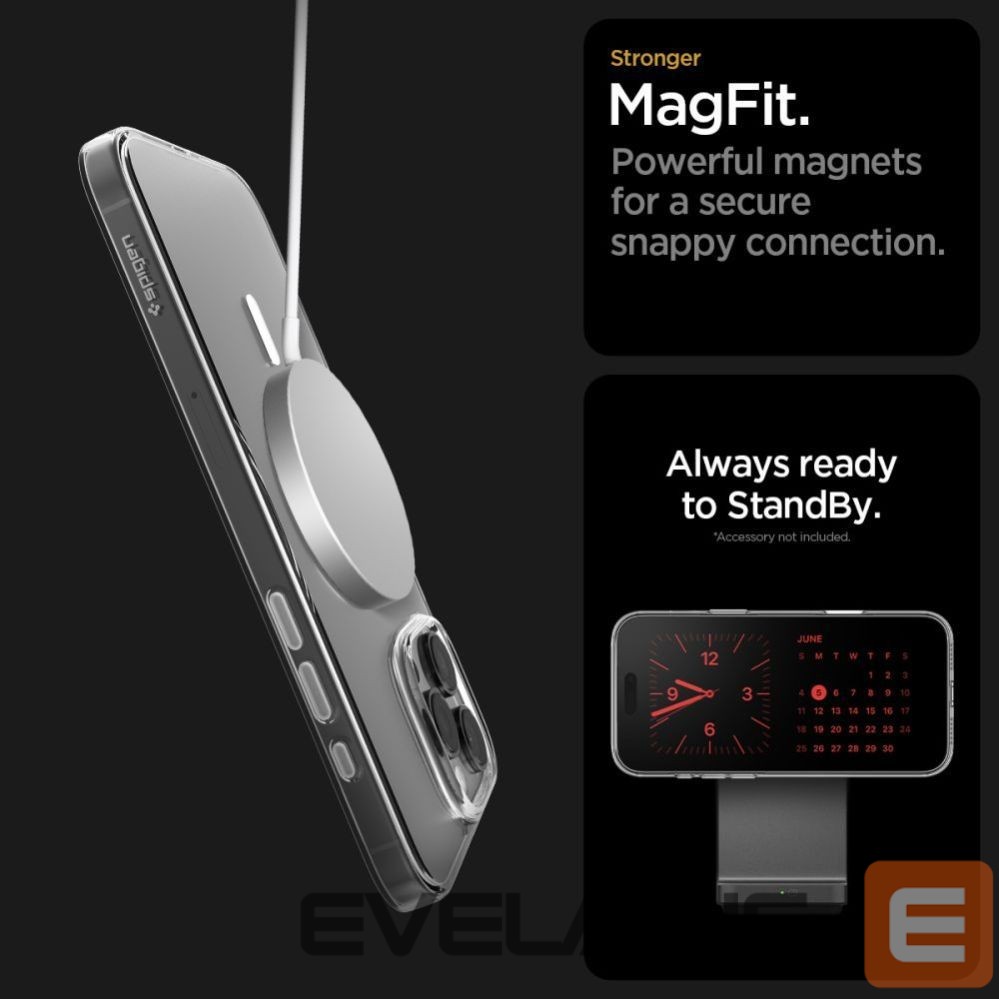 Kitos prekės Spigen Spigen Thin Fit MagSafe Case for iPhone 16 Pro - Clear and White