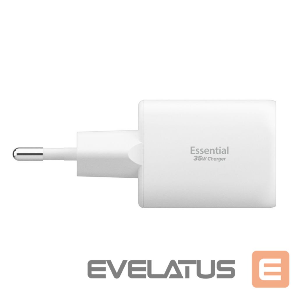 Kitos prekės Spigen Spigen Essential EE352EU USB-C / USB-A 35W Wall Charger - White