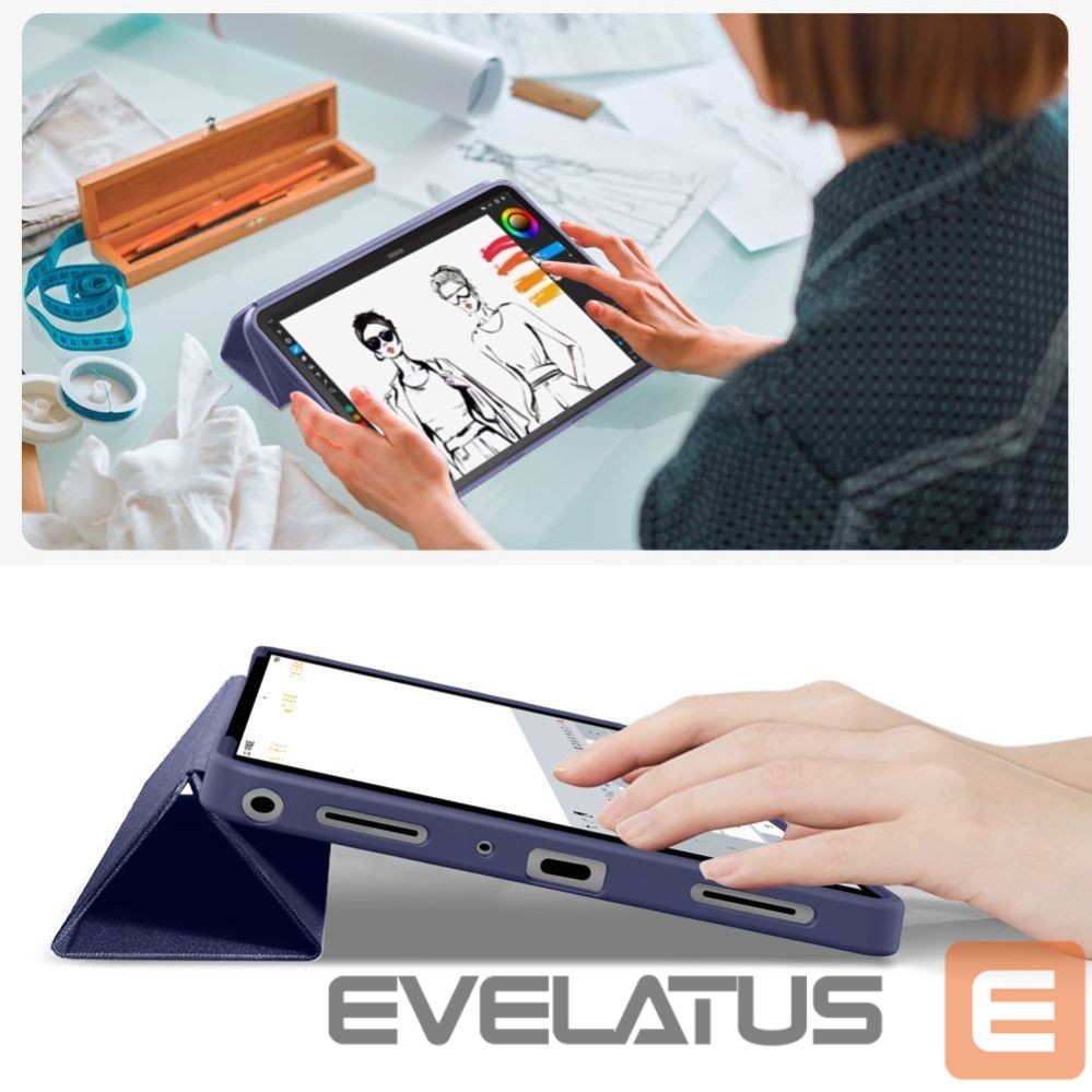 Kitos prekės Tech-Protect TechProtect SmartCase for Samsung Galaxy Tab A9+ / A11+ Plus 11.0 X210 / X215 / X216 / X230 / X235 / X236 - Navy Blue