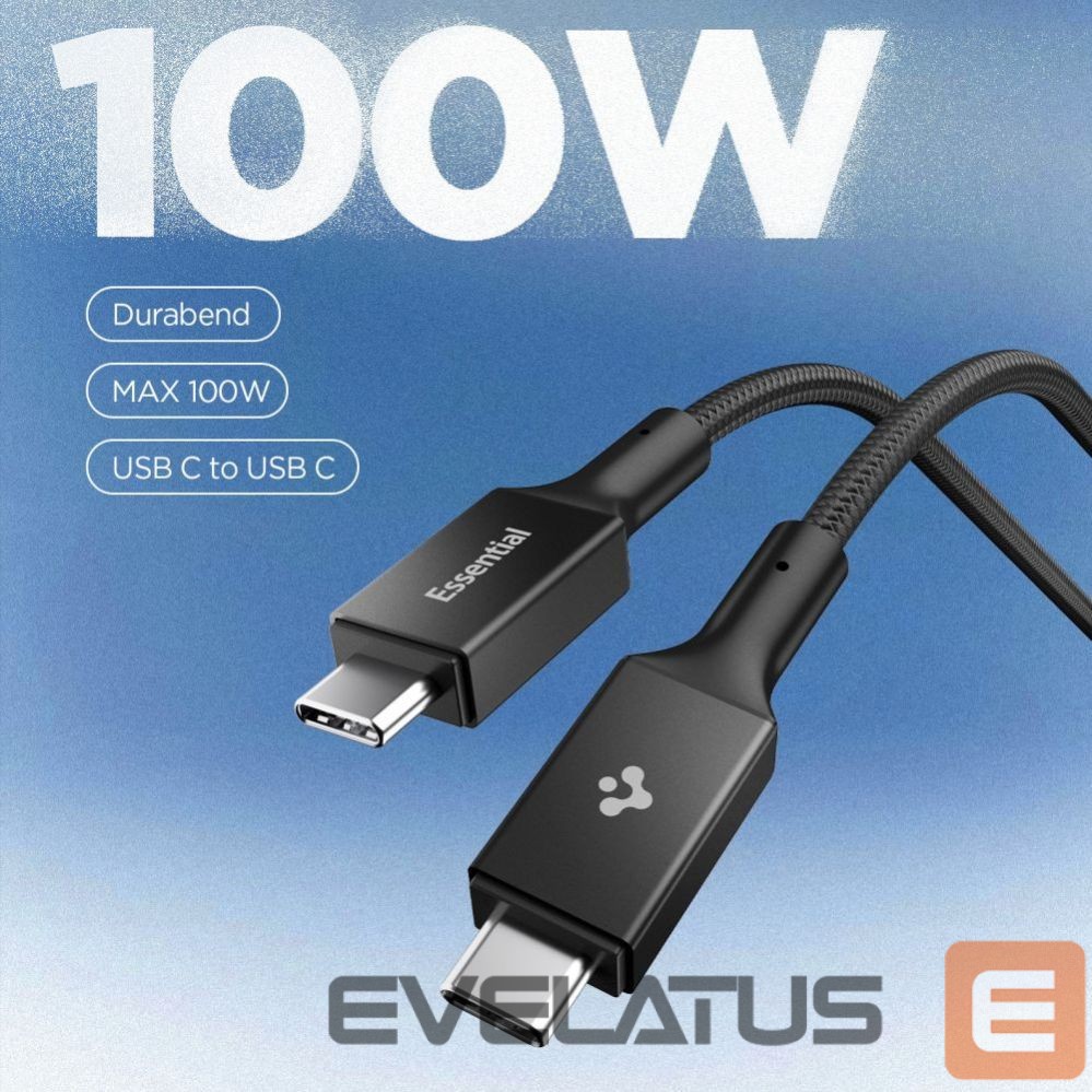 Kitos prekės Spigen Spigen EB10010CC 100W 100 cm Cable - Black