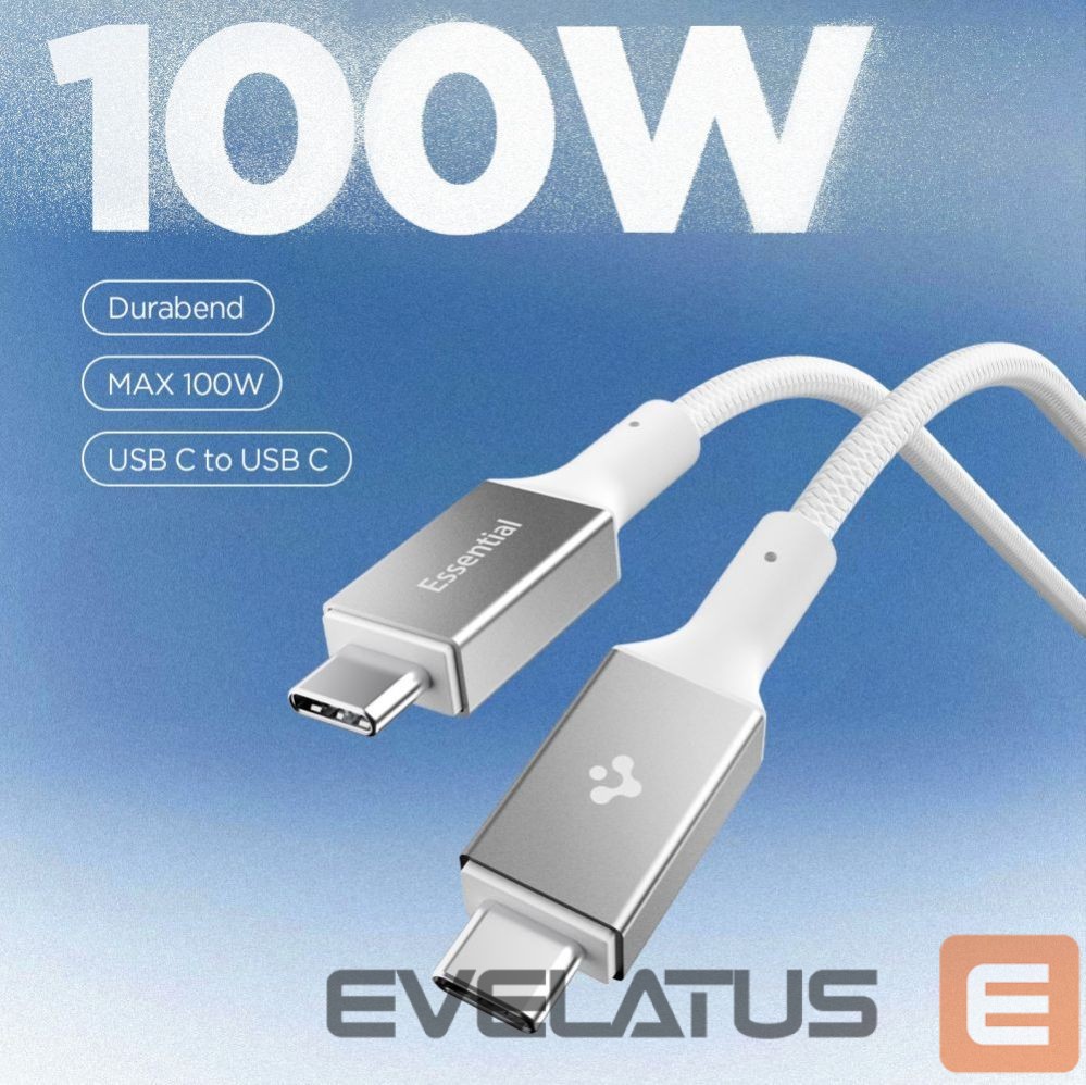 Kitos prekės Spigen Spigen EB10010CC 100W 100 cm Cable - White