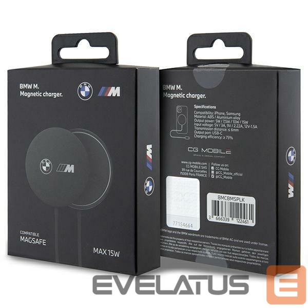 Kitos prekės BMW BMW M Edition MagSafe 15W Wireless Charger - Black