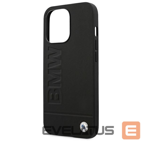 Kitos prekės BMW BMW Leather Stamp Case for iPhone 14 Pro - Black