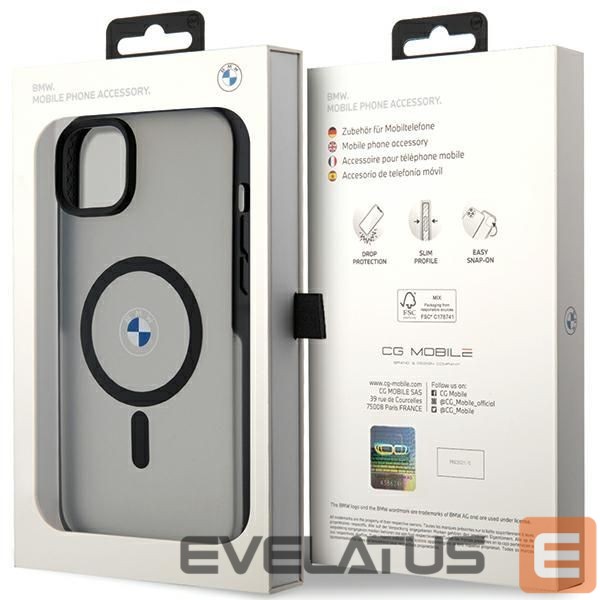 Kitos prekės BMW BMW Signature MagSafe Case for iPhone 14 Plus/15 Plus - Black