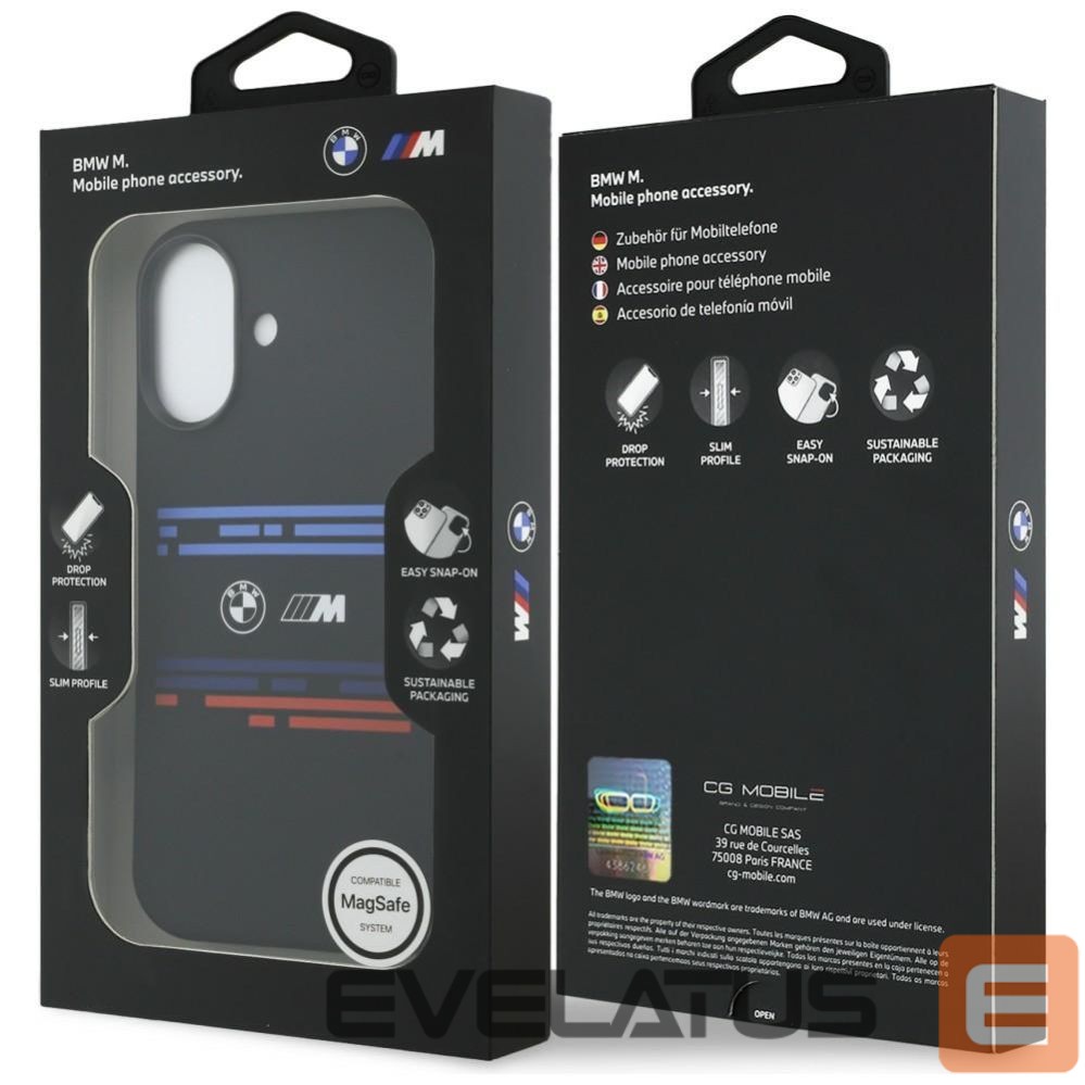 Kitos prekės BMW BMW M Silicon Horizontal Line MagSafe Case for iPhone 17 - Black