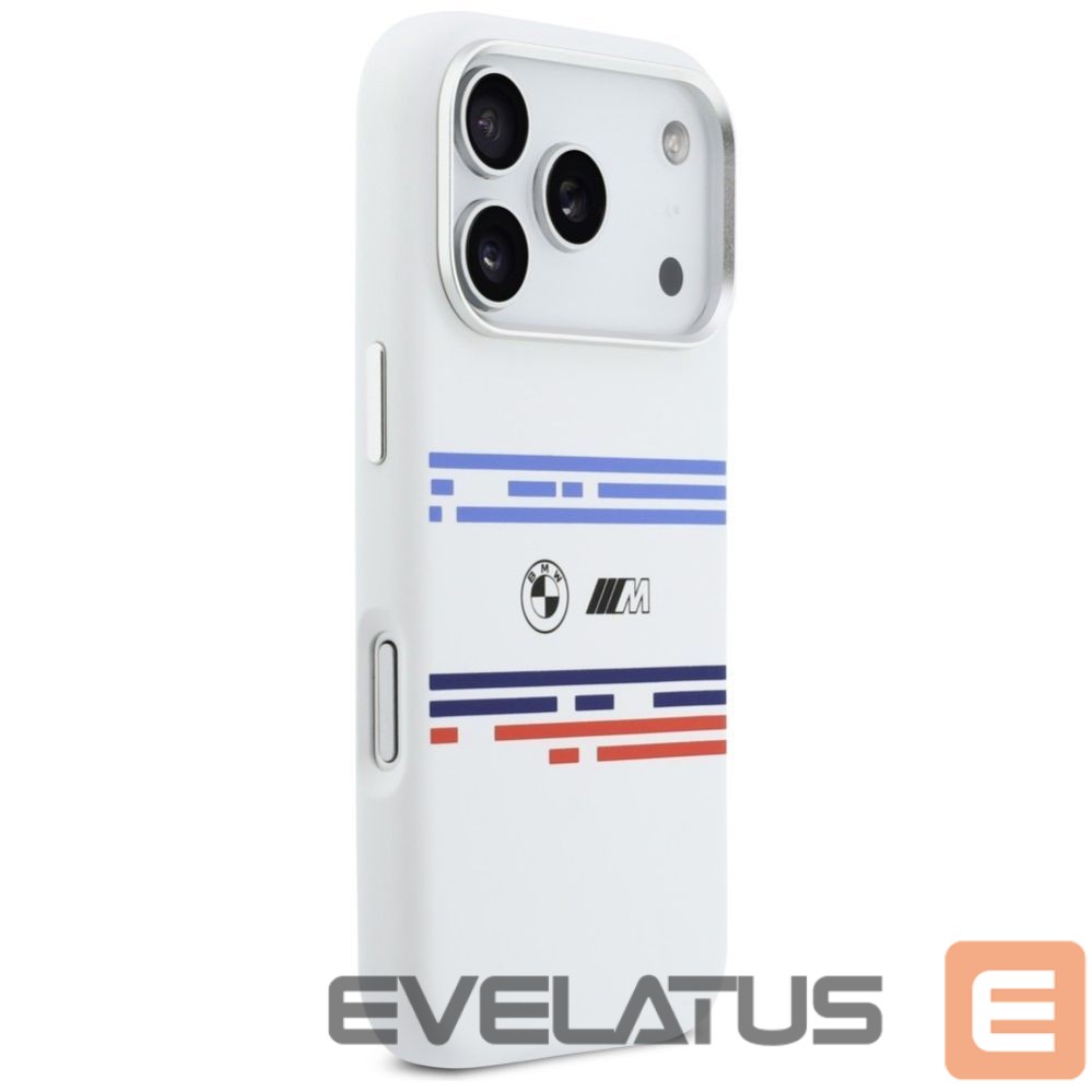 Kitos prekės BMW BMW M Silicon Horizontal Line MagSafe Case for iPhone 17 Pro - White