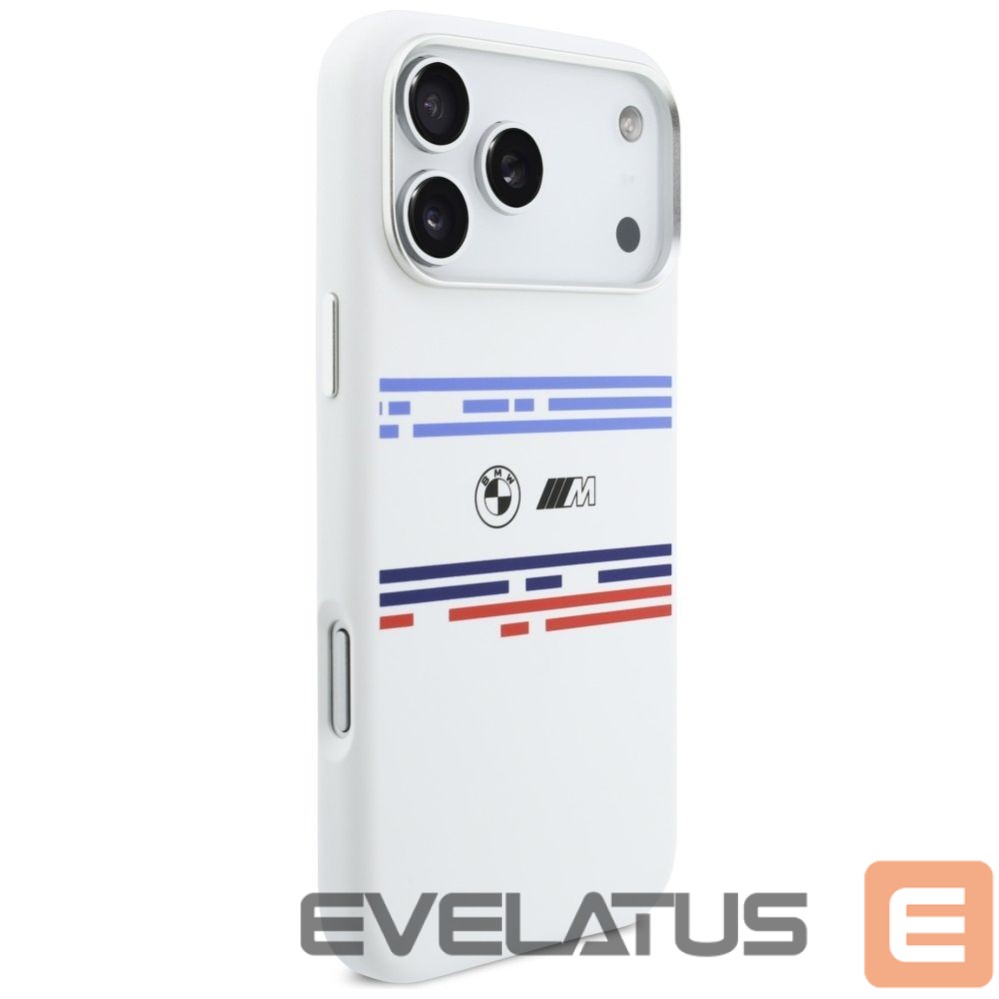 Kitos prekės BMW BMW M Silicon Horizontal Line MagSafe Case for iPhone 17 Pro Max - White