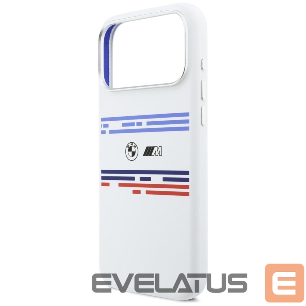Kitos prekės BMW BMW M Silicon Horizontal Line MagSafe Case for iPhone 17 Pro Max - White