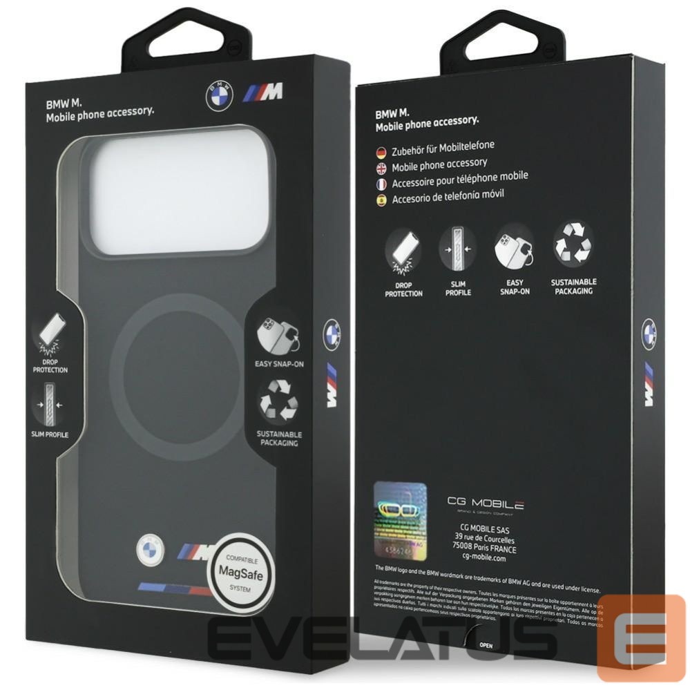 Kitos prekės BMW BMW M Silicon Logo MagSafe Case for iPhone 17 Pro Max - Black