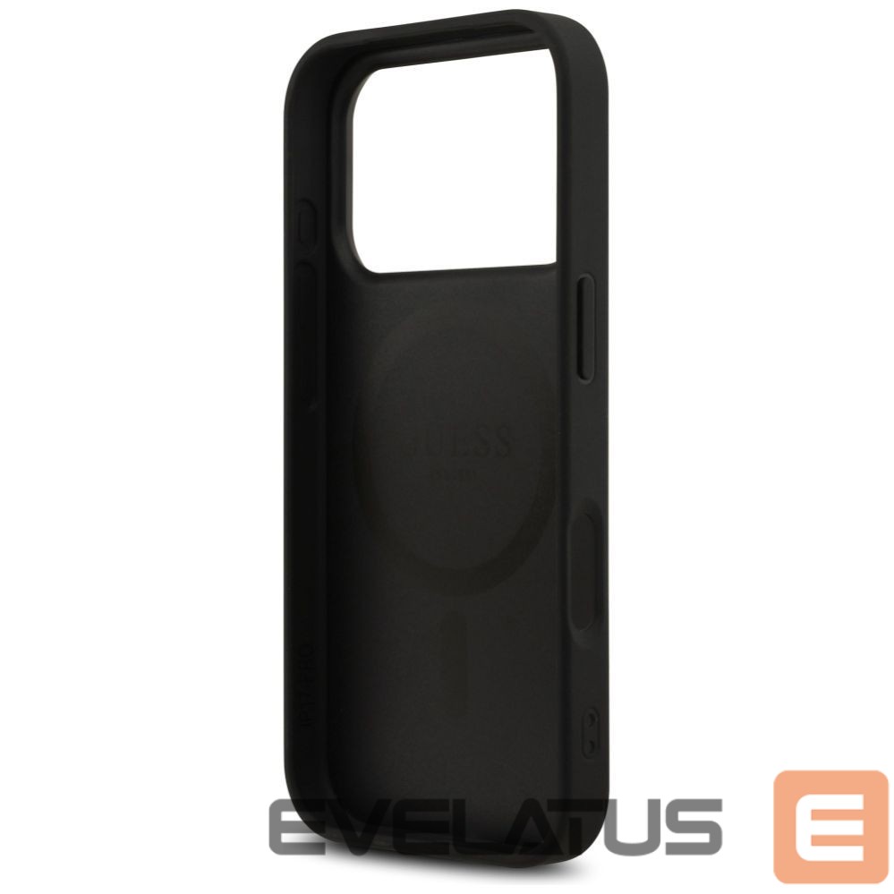 Kitos prekės Guess Guess 4G Printed Stripes MagSafe case for iPhone 17 Pro - black