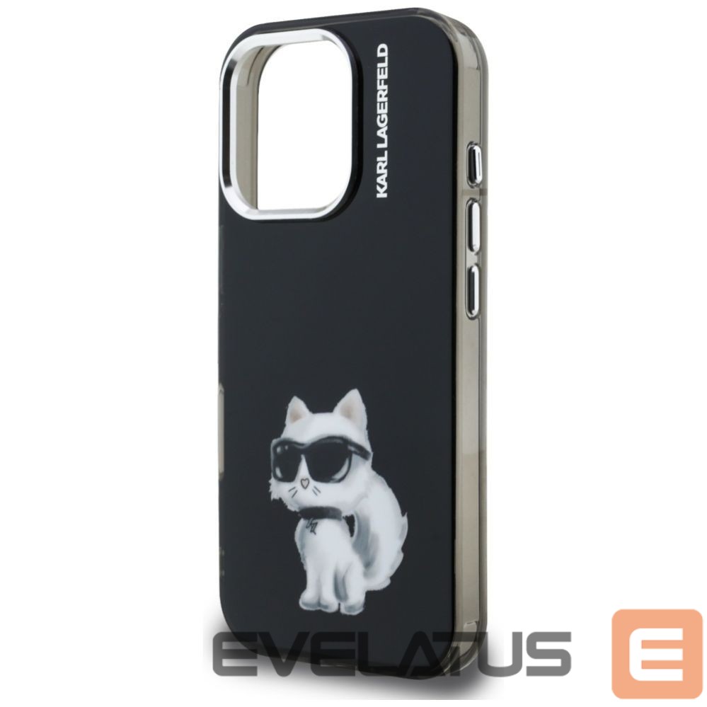 Kitos prekės Karl Lagerfeld Karl Lagerfeld IML Aquarelle Choupette & Logo iPhone 16 Pro Case - Black