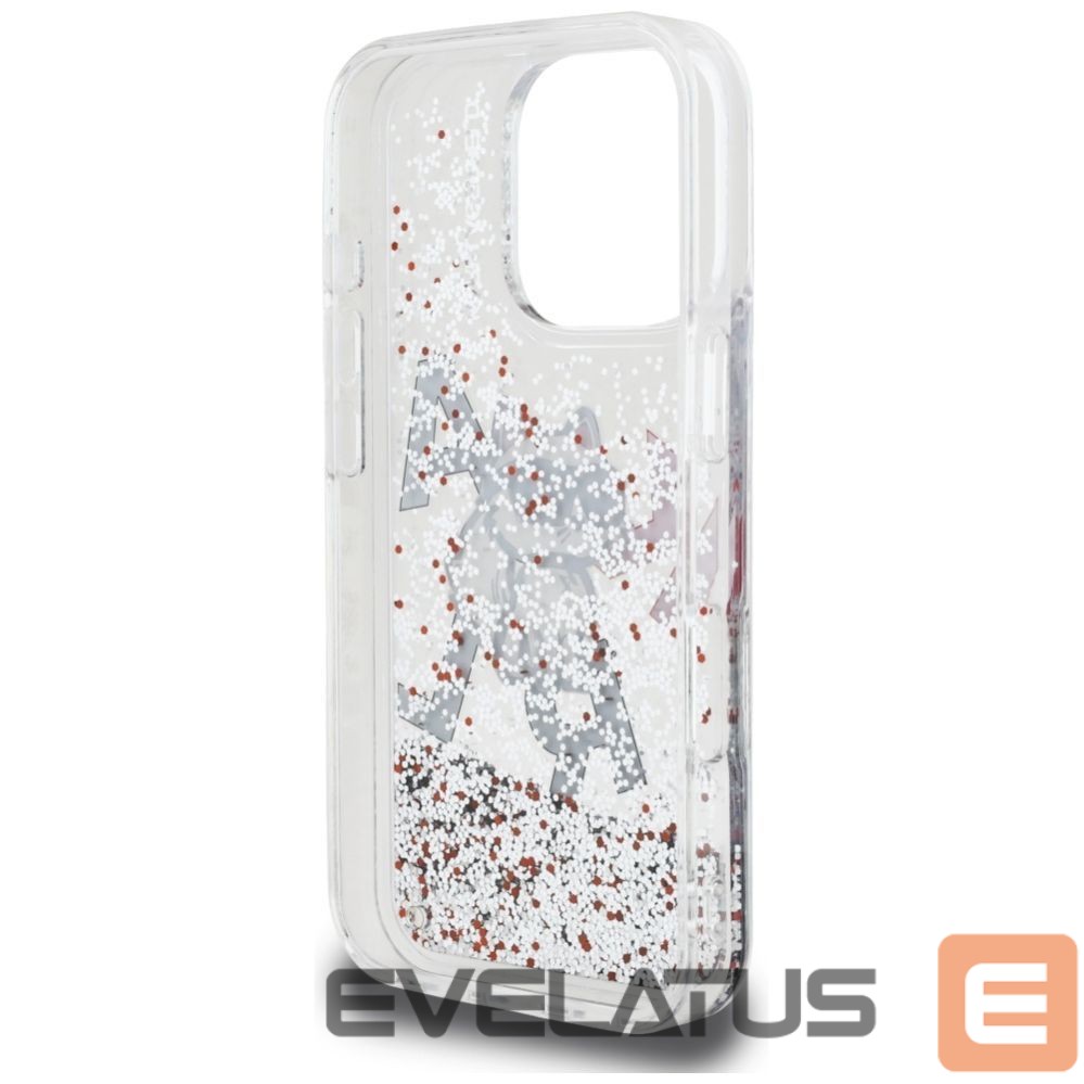Kitos prekės Karl Lagerfeld Karl Lagerfeld Liquid Glitter Choupette Logo Case for iPhone 16 Pro - Clear