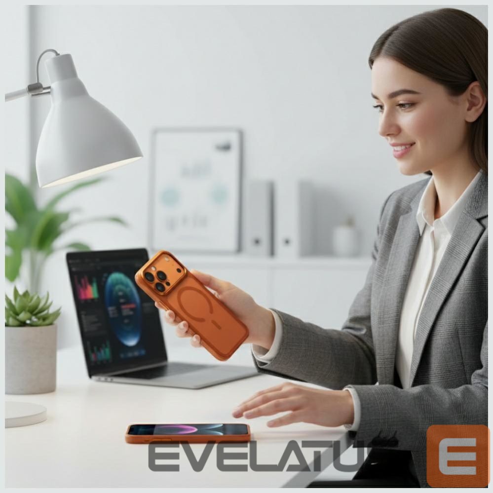 Kitos prekės UNIQ Uniq Veren iPhone 17 Pro Max Magclick Charging Case - Orange