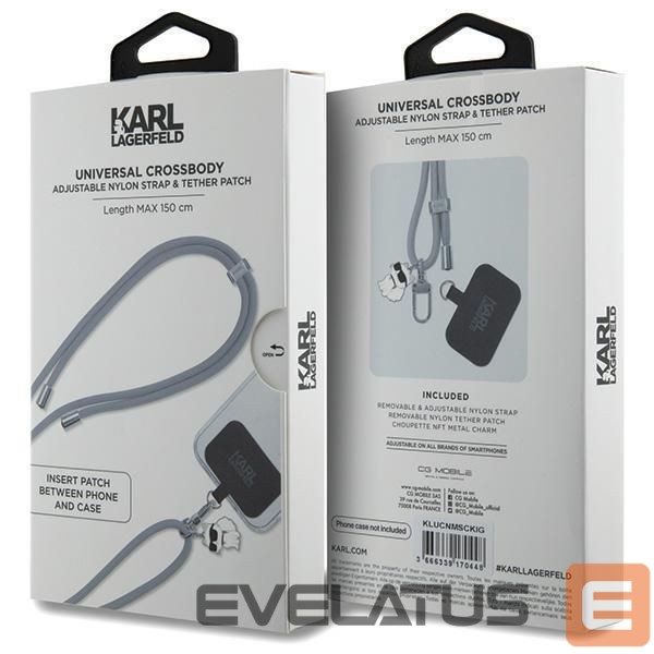 Kiti Karl Lagerfeld Karl Lagerfeld KLUCNMSCKIG Universal CBDY Cord case - black