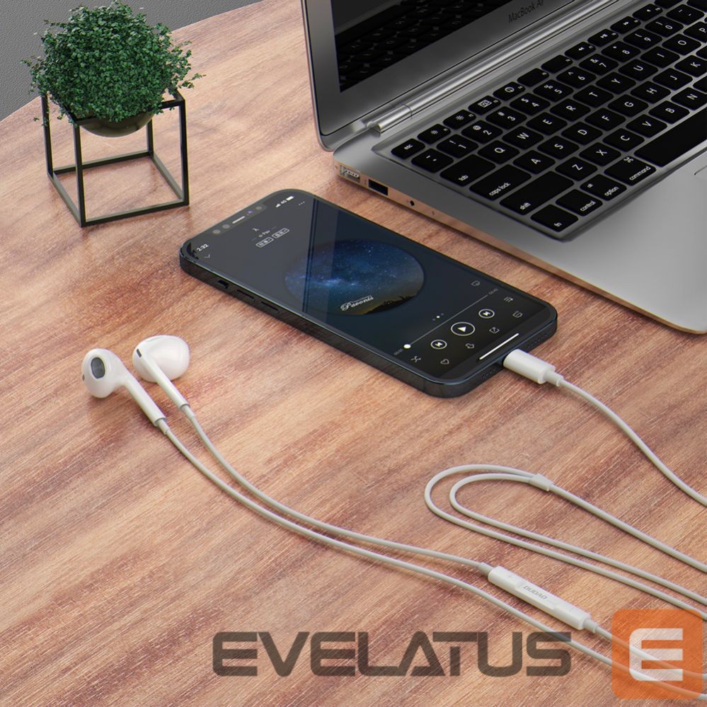 Laidinės ausinės Dudao Dudao in-ear headphones with 3.5mm minijack connector white (X14PRO)