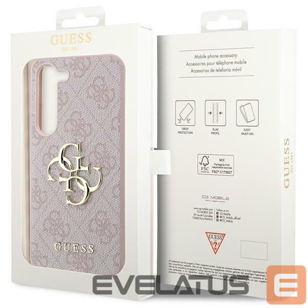 Kitas telefono priedas Guess Guess 4G Big Metal Logo case for Samsung Galaxy S24 - pink