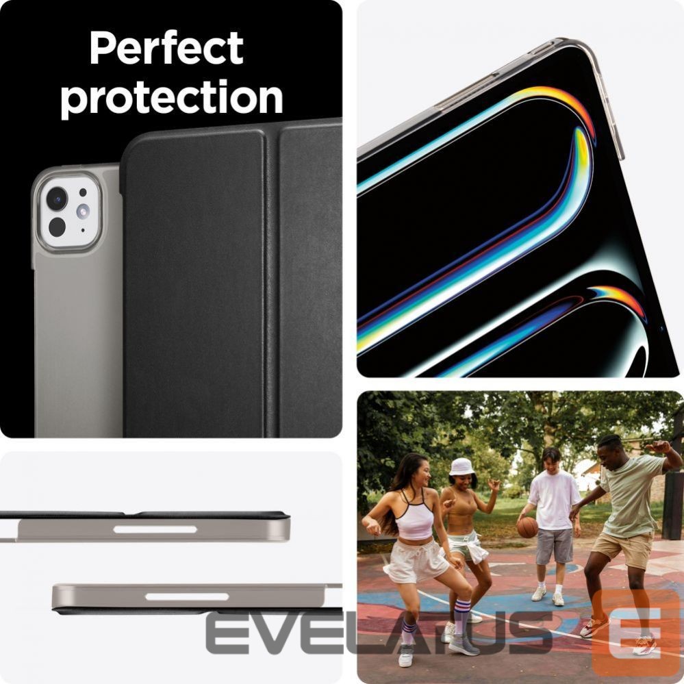 Nugarėlės dėklai Spigen Spigen Smart Fold iPad Pro 13" 2024 Case - Black