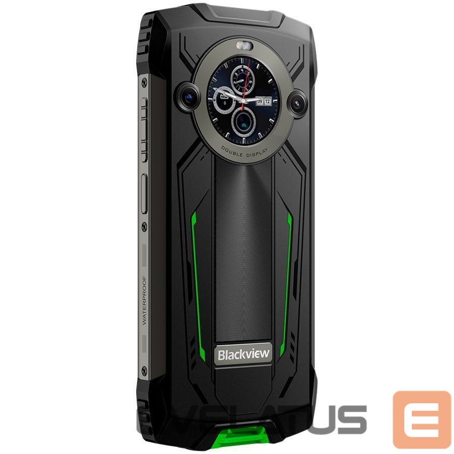 Išmanusis telefonas Blackview Rugged BV8200 LTE 6.5-inch FHD+IPS 1080x2400 120Hz Corning 3th + 1.3-inch 360x360 12+256GB MT8781 Octa-core 2.2GHz 8800mAh NO Charger CAM Front 32MP Rear 50+13MP IP68/IP69K/MIL-STD-810H NFC Fingerprint Green