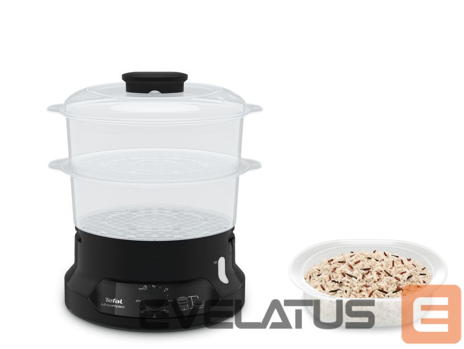 Kiti smulkūs buitiniai prietaisai TEFAL Food Steamer VC139810 Black, 800 W, Capacity 6 L, Number of baskets 2
