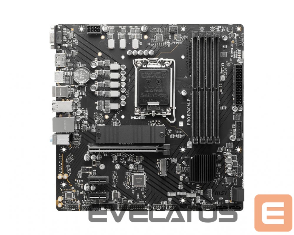 Intel procesoriaus pagrindinė plokštė MSI PRO B760M-P DDR4