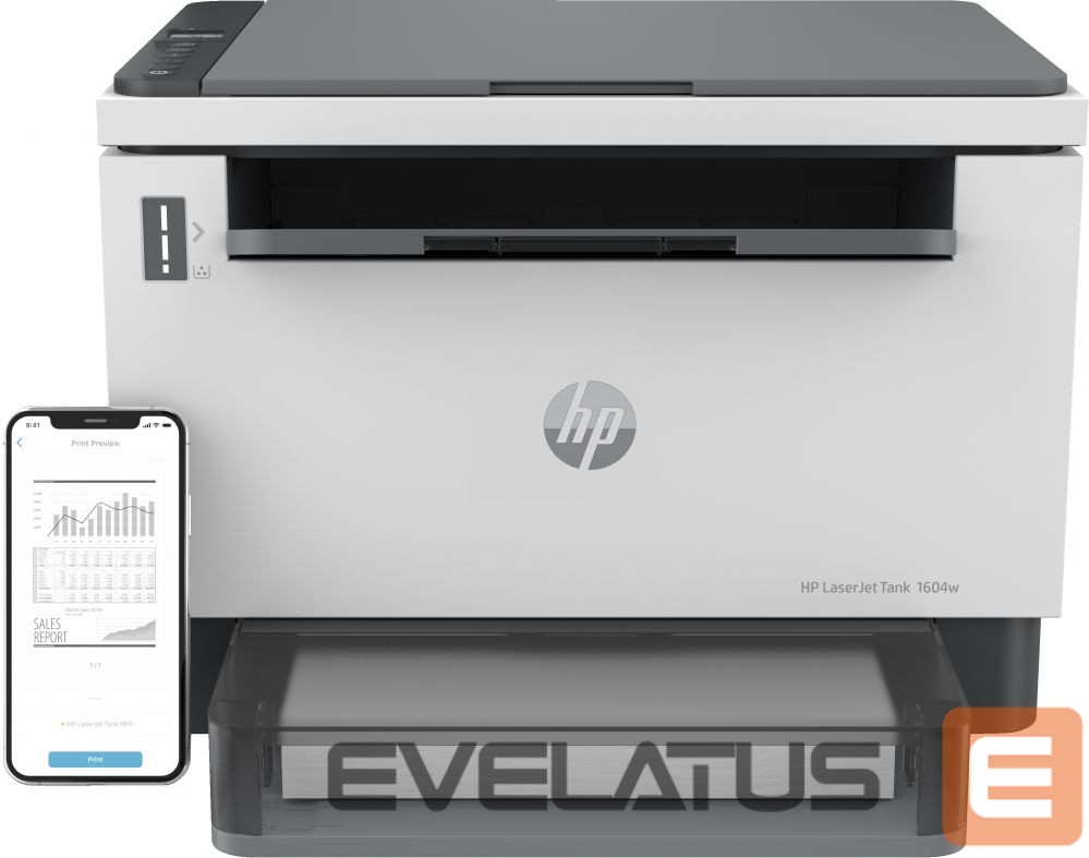 Spausdintuvai HP HP LaserJet Tank MFP 1604W Printer