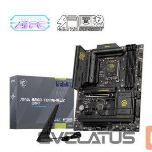 Intel procesoriaus pagrindinė plokštė MSI  Mainboard||Intel B860 Express|LGA1851|ATX|Memory DDR5|Memory slots 4|1xPCI-Express 4.0 1x|1xPCI-Express 4.0 4x	|1xPCI-Express 5.0 16x|3xM.2|1xHDMI|1xDisplayPort|8xUSB 2.0|6xUSB 3.2|3xUSB-C|1xOptical S/PDIF|1xRJ45|3xAudio port|1xThunderbolt|MAGB860TOMAHAWKWIFI 