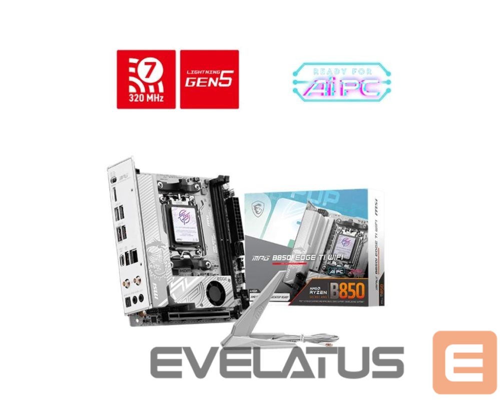 AMD procesoriaus pagrindinė plokštė MSI Mainboard||AMD B850|SAM5|Mini-ITX|Memory DDR5|Memory slots 2|MPGB850IEDGETIWIFI