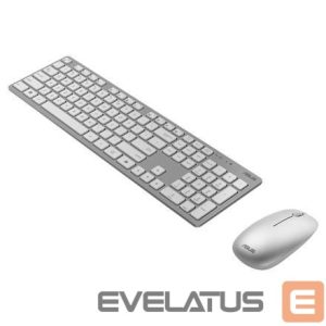 Kompiuterio klaviatūra Asus  KEYBOARD +MOUSE WRL OPT. W5000/WHITE 90XB0430-BKM3D0 