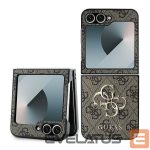 Nugarėlės dėklai Guess  Guess Leather 4G Metal Logo Case for Samsung Galaxy Z Flip 6 - Brown 