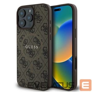 Nugarėlės dėklai Guess  Guess 4G Ring Classic Logo MagSafe iPhone 16 Pro Case - Brown 