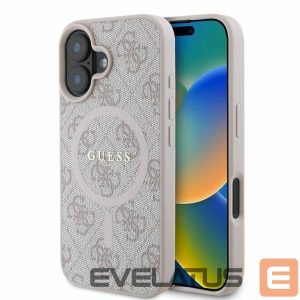 Nugarėlės dėklai Guess  Guess 4G Ring Classic Logo MagSafe iPhone 16 Case - Pink 