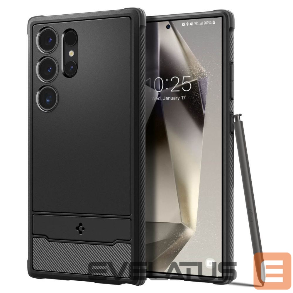 Kitos prekės Spigen Spigen Rugged Armor Case for Samsung Galaxy S24 Ultra - Matte Black