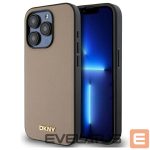 Kitos prekės DKNY  DKNY Grained Metal Logo MagSafe iPhone 15 Pro Case - Beige 
