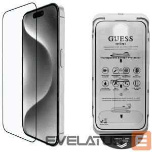 Kitos prekės Guess  Guess Screen Protector 2.5D Outline Tempered Glass for iPhone 16 