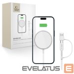 Kitos prekės Tech-Protect  Tech-Protect QI15W-A44 Magnetic Wireless Charger with MagSafe - White 