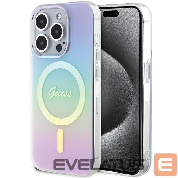 Kitos prekės Guess Guess GUHMP15LHITSU iPhone 15 Pro 6.1" purple/purple hardcase IML Iridescent MagSafe