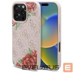 Kitos prekės Guess  Guess GUHMP16LP4ROPEMCP iPhone 16 Pro 6.3" pink/pink hardcase 4G Flowers Print MagSafe 