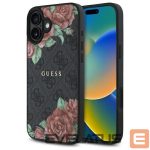 Kitos prekės Guess  Guess GUHMP16SP4ROPEMCK iPhone 16 6.1" black/black hardcase 4G Flowers Print MagSafe 