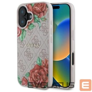 Kitos prekės Guess  Guess GUHMP16SP4ROPEMCP iPhone 16 6.1" pink/pink hardcase 4G Flowers Print MagSafe 