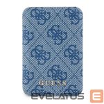 Kitos prekės Guess  Guess Powerbank inductive 15W GUPB5FP4EMGB 5000mAh blue/blue 4G Leather Metal Logo MagSafe 