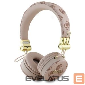 Kitos prekės Guess  Guess Bluetooth ENC GUBH70EPOSMW Brown/Brown Peony Script Round Shape Headphones 