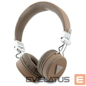 Kitos prekės Guess  Guess Bluetooth ENC GUBH70PGTSPSW Brown Grained Classic Round Shape Headphones 