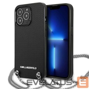 Kitos prekės Karl Lagerfeld  Karl Lagerfeld Monogram Plaque Case for iPhone 13 Pro / 13 6.1" - Blackx 