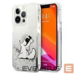 Kitos prekės Karl Lagerfeld  Karl Lagerfeld Liquid Glitter Choupette Fun case for iPhone 13 Pro Max 6.7" - silver 