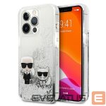 Kitos prekės Karl Lagerfeld  Karl Lagerfeld Liquid Glitter Karl&Choupette case for iPhone 13 Pro Max 6.7" - silver 
