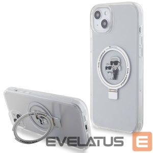 Kitos prekės Karl Lagerfeld  Karl Lagerfeld KLHMP15MHMRSKCH iPhone 15 Plus / 14 Plus 6.7" white/white hardcase Ring Stand Karl&Choupette MagSafe 