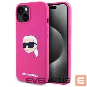 Kitos prekės Karl Lagerfeld  Karl Lagerfeld KLHMP15SSKHPPLF iPhone 15 6.1" fuchsia/fuschia hardcase Silicone Karl Head Print MagSafe 