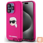 Kitos prekės Karl Lagerfeld  Karl Lagerfeld KLHMP15XSKHPPLF iPhone 15 Pro Max 6.7" fuchsia/fuschia hardcase Silicone Karl Head Print MagSafe 